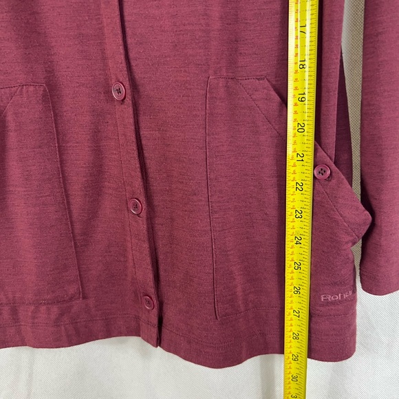 Rohan Cardigan Sweater Pink Raspberry Medium UK 12. - Picture 5 of 6